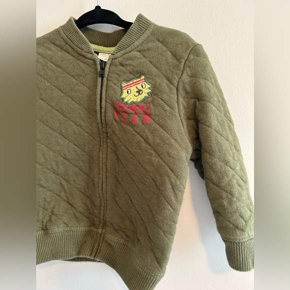 Zara Animal Quilted Jacket 9/12M - Picture 2 of 3